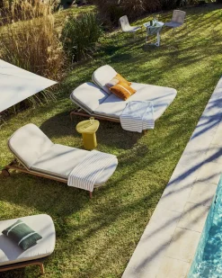 Tuinstoelen-Kave Home Alipa 2-persoons Ligstoel Antraciet