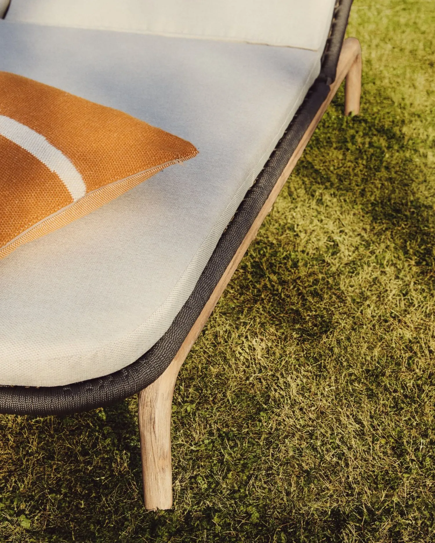Tuinstoelen-Kave Home Alipa 2-persoons Ligstoel Antraciet