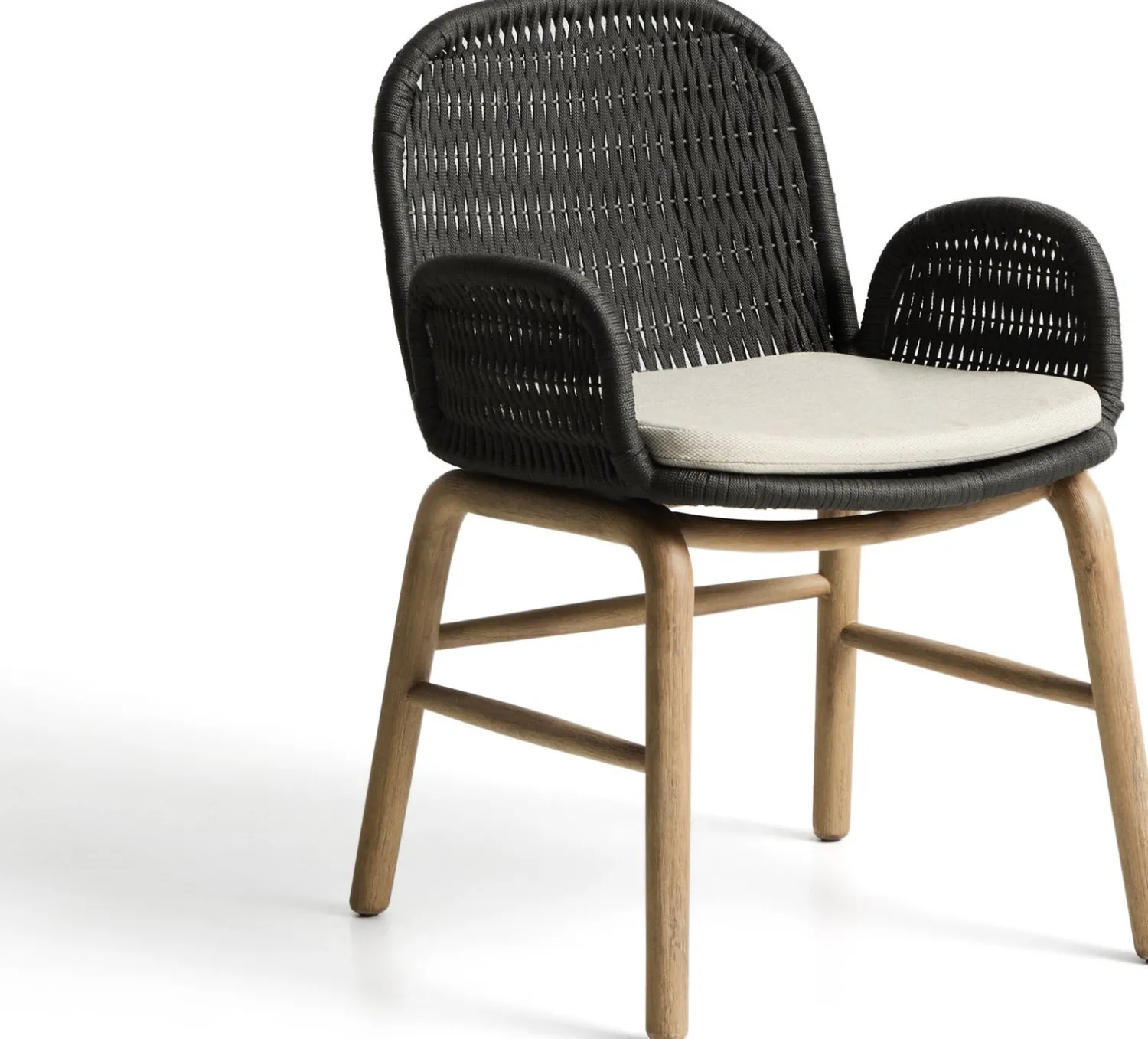 Tuinstoelen-Kave Home Alipa Tuin Armstoel Antraciet