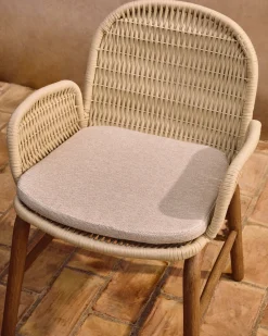 Tuinstoelen-Kave Home Alipa Tuin Armstoel Ecru