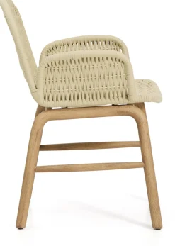Tuinstoelen-Kave Home Alipa Tuin Armstoel Ecru