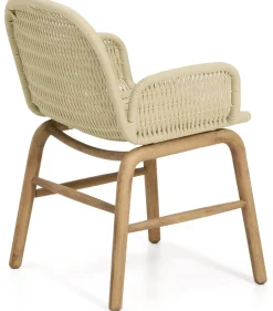 Tuinstoelen-Kave Home Alipa Tuin Armstoel Ecru