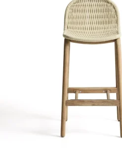Tuinstoelen-Kave Home Alipa Tuin Barkruk Ecru