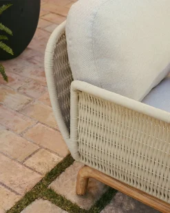 Tuinbanken|Zitbanken-Kave Home Alipa Tuinbank Ecru
