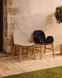 Tuinstoelen-Kave Home Alipa Tuinstoel Ecru