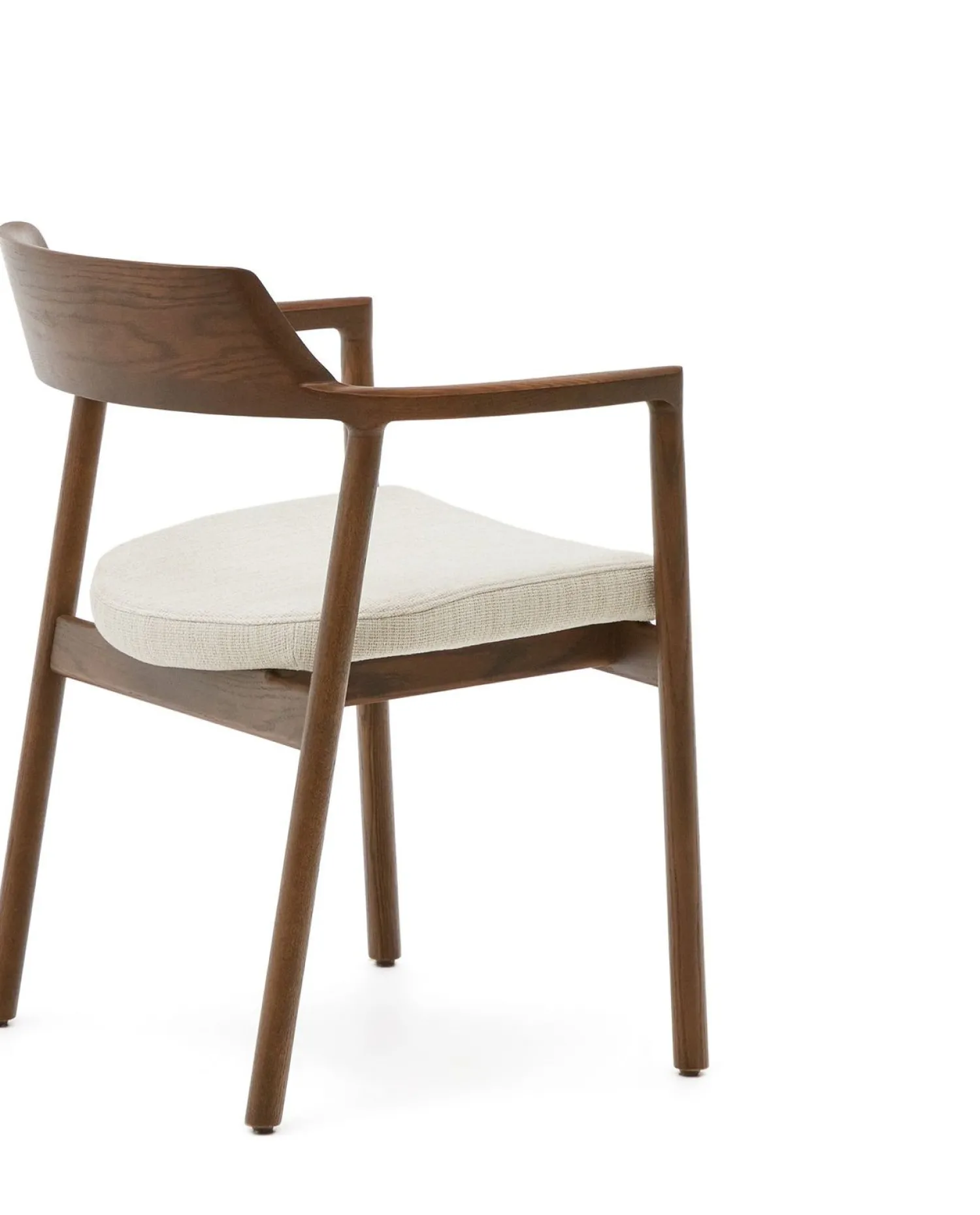 Tuinstoelen|Eetkamerstoelen Met Armleuning-Kave Home Alocs Eetkamerstoel Beige, Walnoot