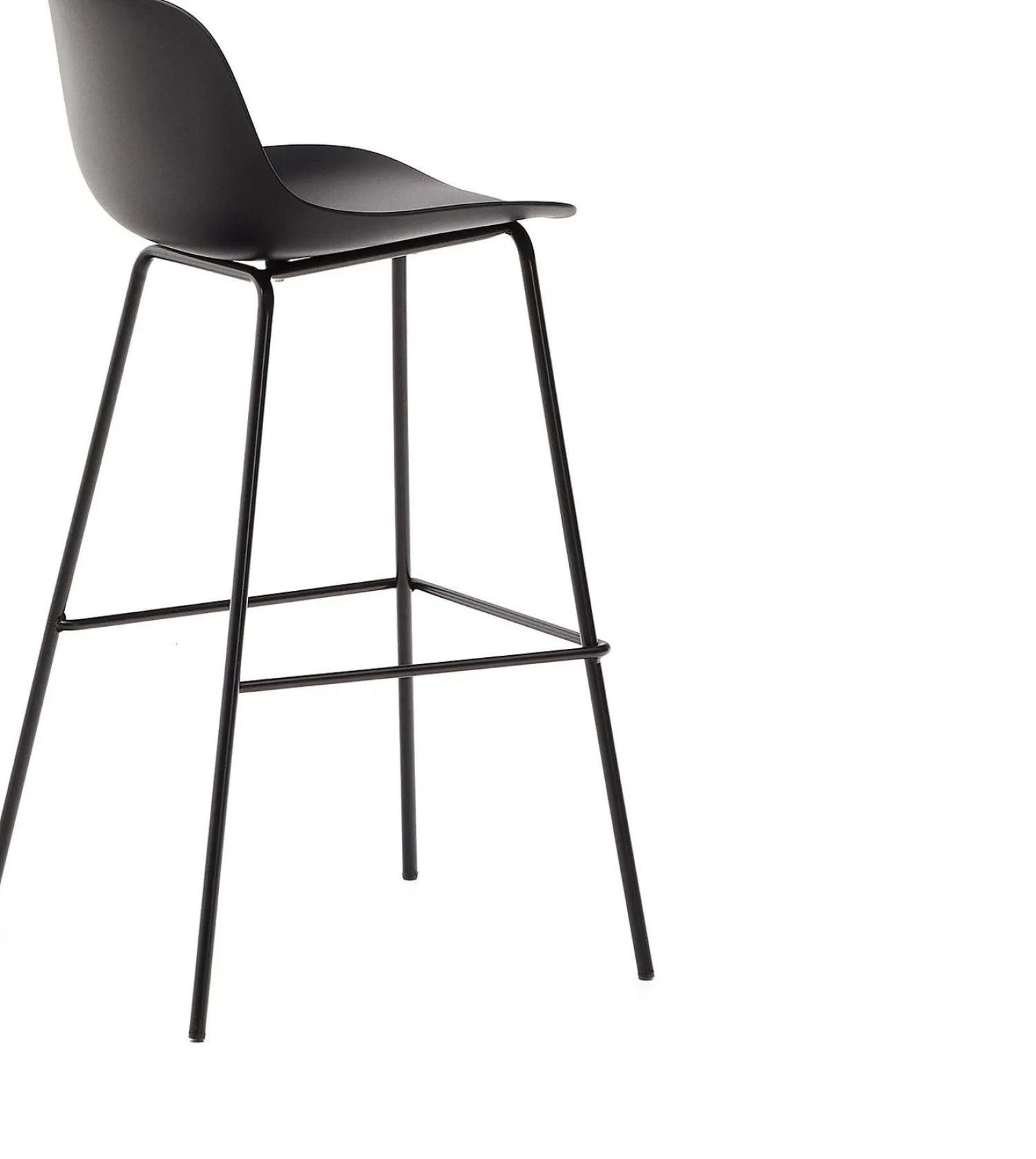 Tuinstoelen-Kave Home Altea Tuin Barkruk Zwart