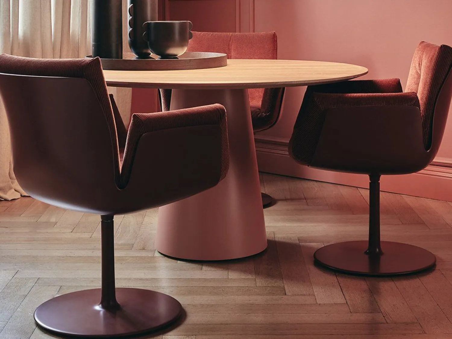 Design Stoelen-COR Alvo Draaistoel Roze