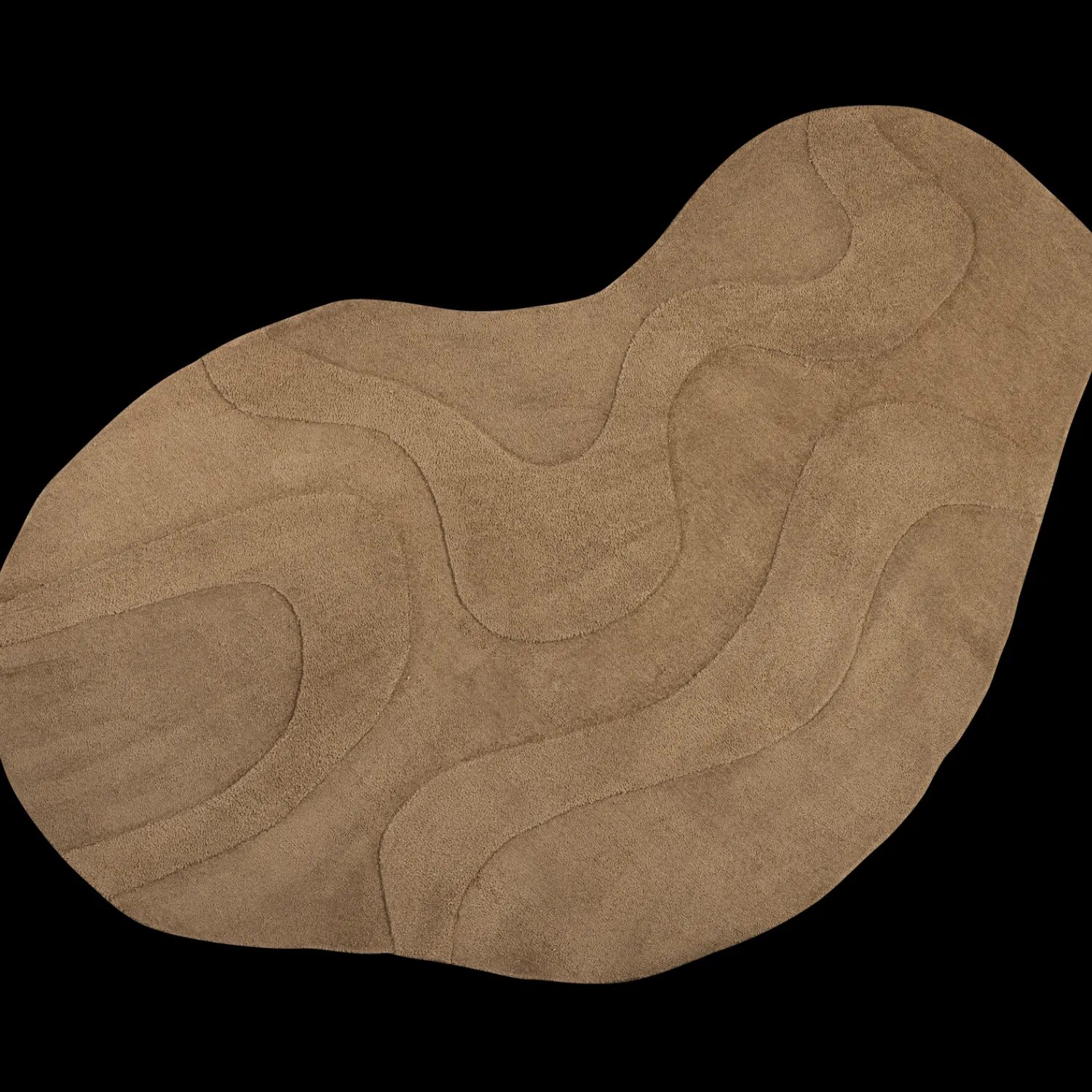 Vloerkleden-WOOOD Alya Vloerkleed Pale Brown