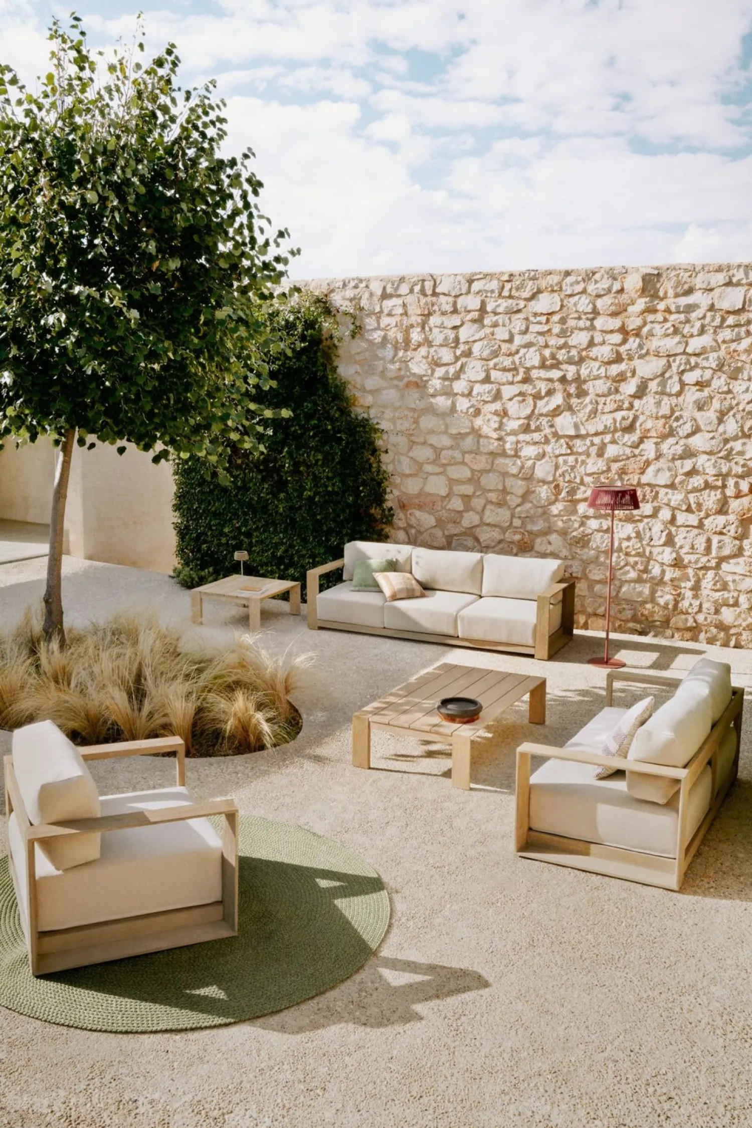 Tuinstoelen-Kave Home Ambra Fauteuil Beige