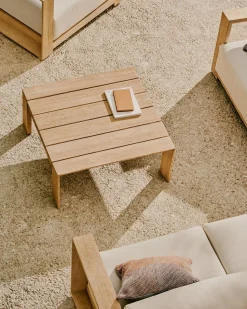 Houten Salontafels|Vierkante Salontafels-Kave Home Ambra Salontafel Naturel