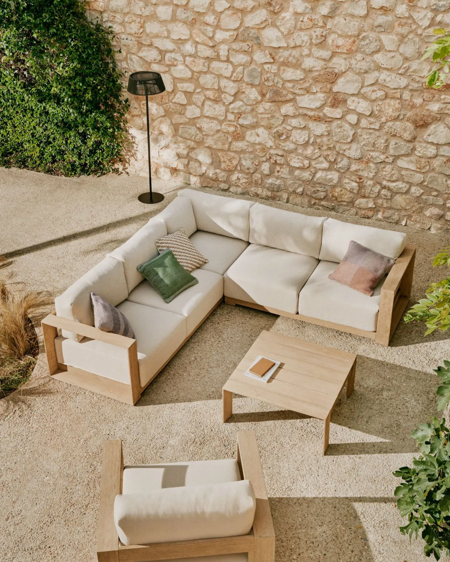 Houten Salontafels|Vierkante Salontafels-Kave Home Ambra Salontafel Naturel