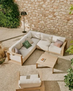 Tuinbanken|Hoekbanken-Kave Home Ambra Tuinbank Beige