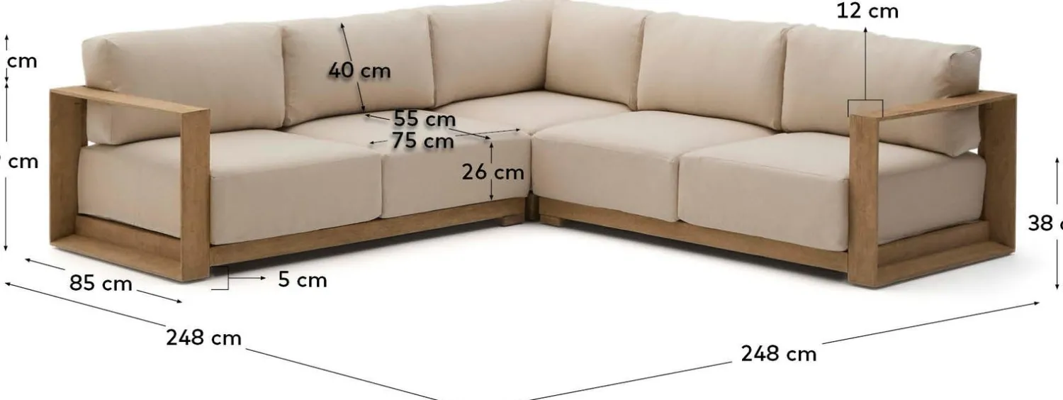 Tuinbanken|Hoekbanken-Kave Home Ambra Tuinbank Beige