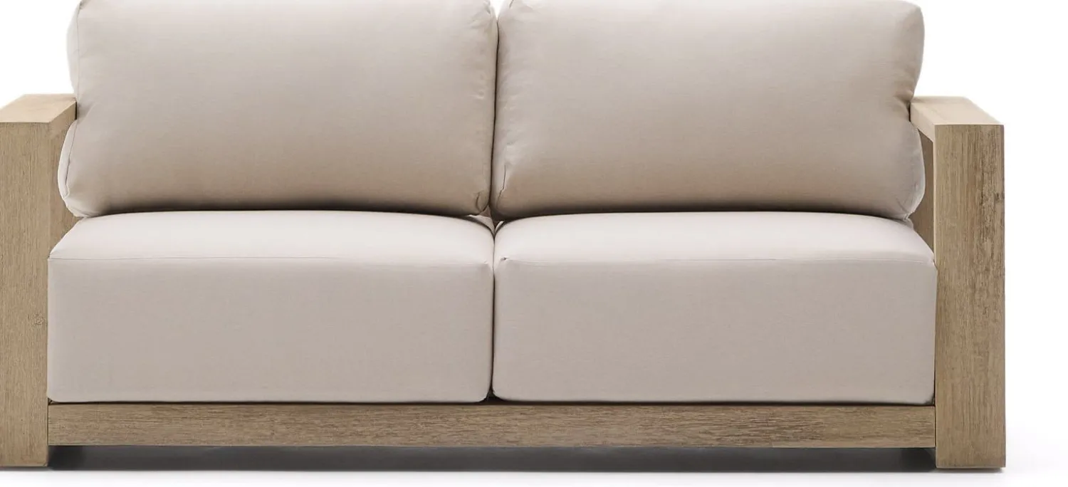 Tuinbanken|Zitbanken-Kave Home Ambra 2-Zitsbank Beige