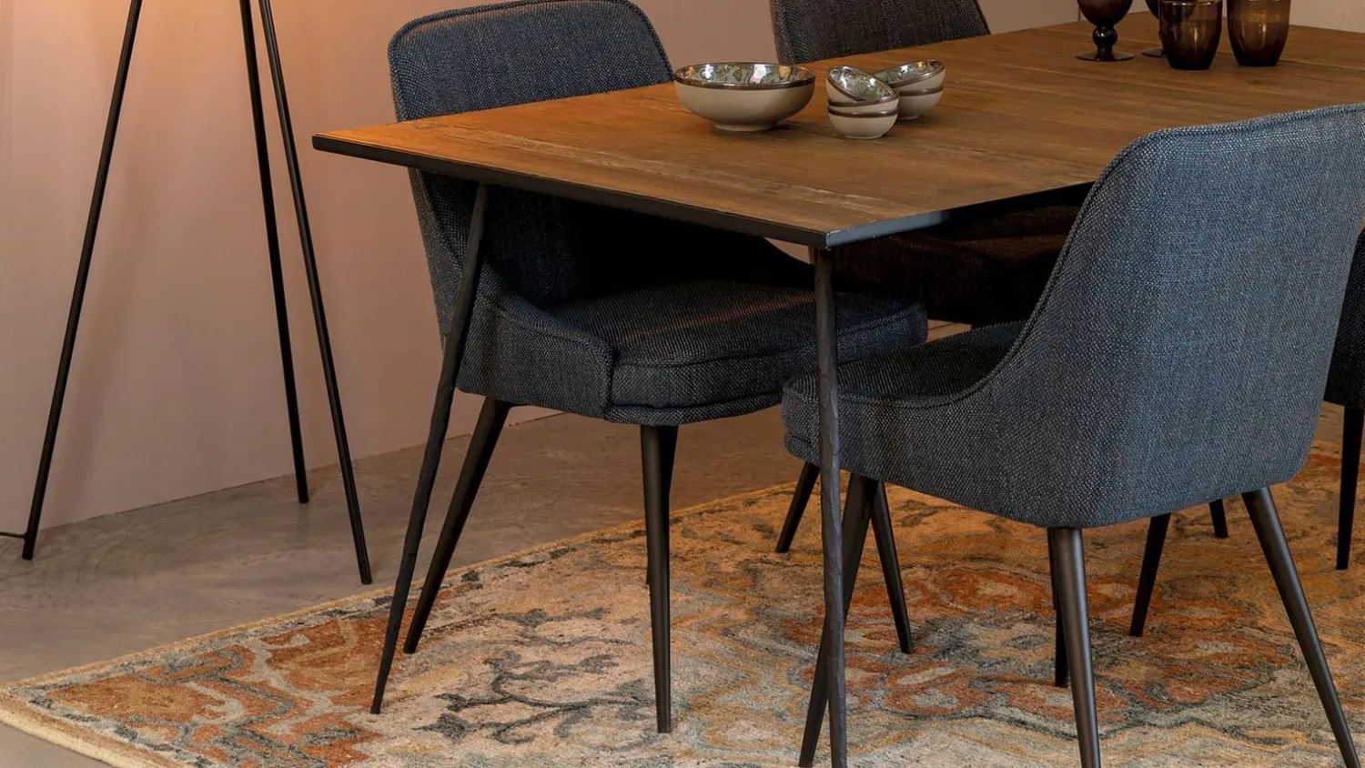 Vloerkleden|Wollen Vloerkleden-Dutchbone Amori Grey Vloerkleed Grey, Brick