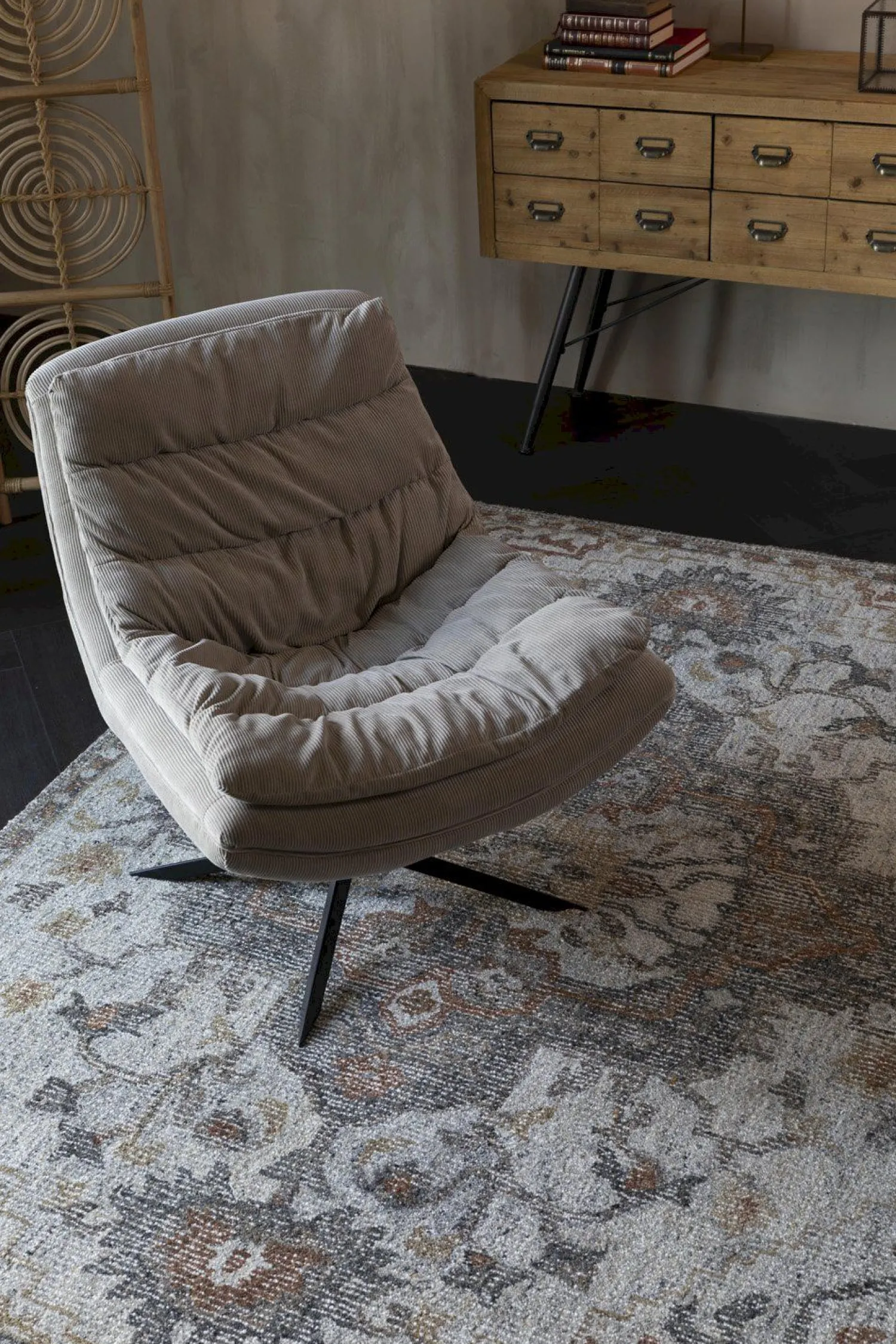 Vloerkleden|Wollen Vloerkleden-Dutchbone Amori Grey Vloerkleed Grey, Brick