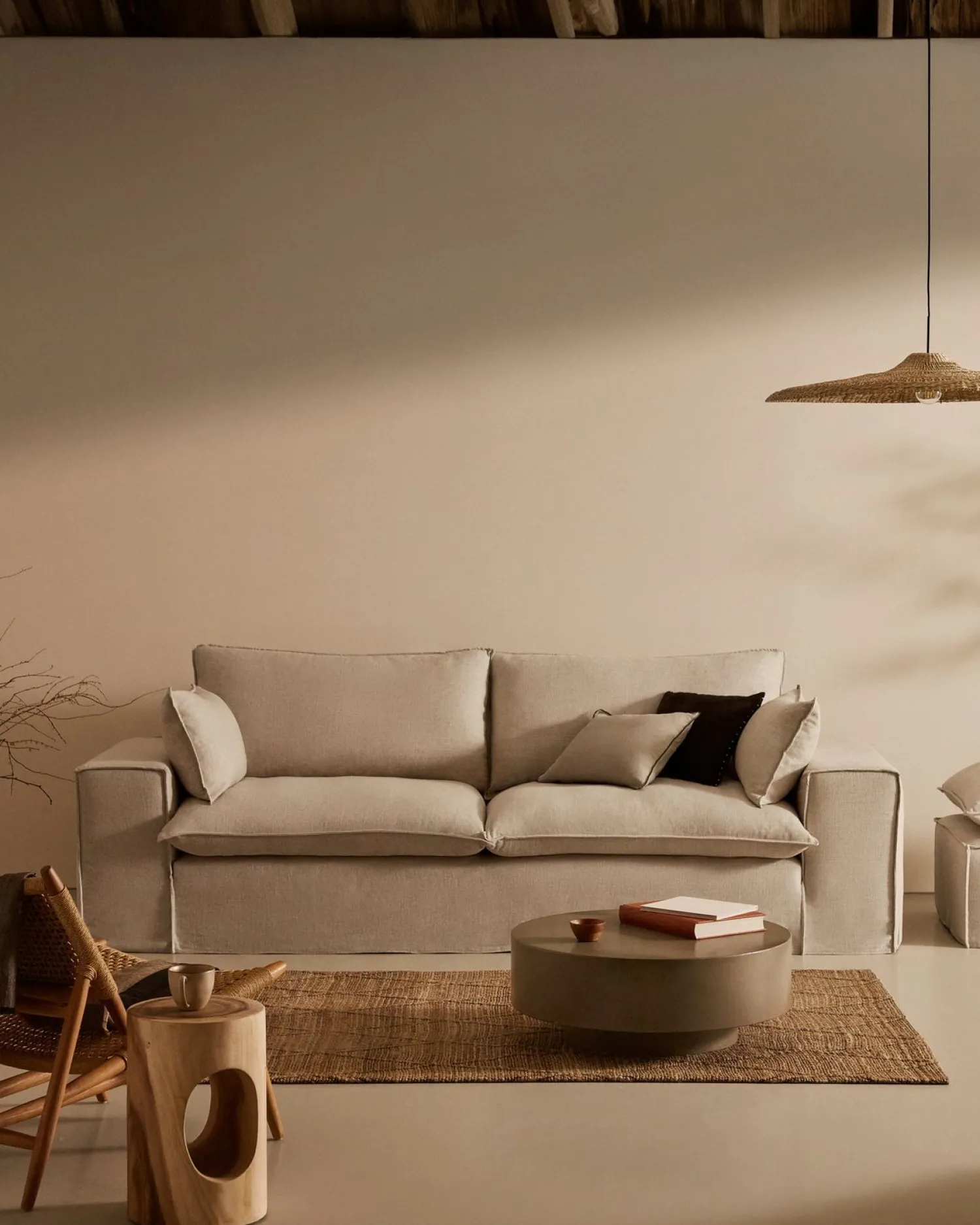 Zitbanken-Kave Home Anarela 3-Zitsbank Beige