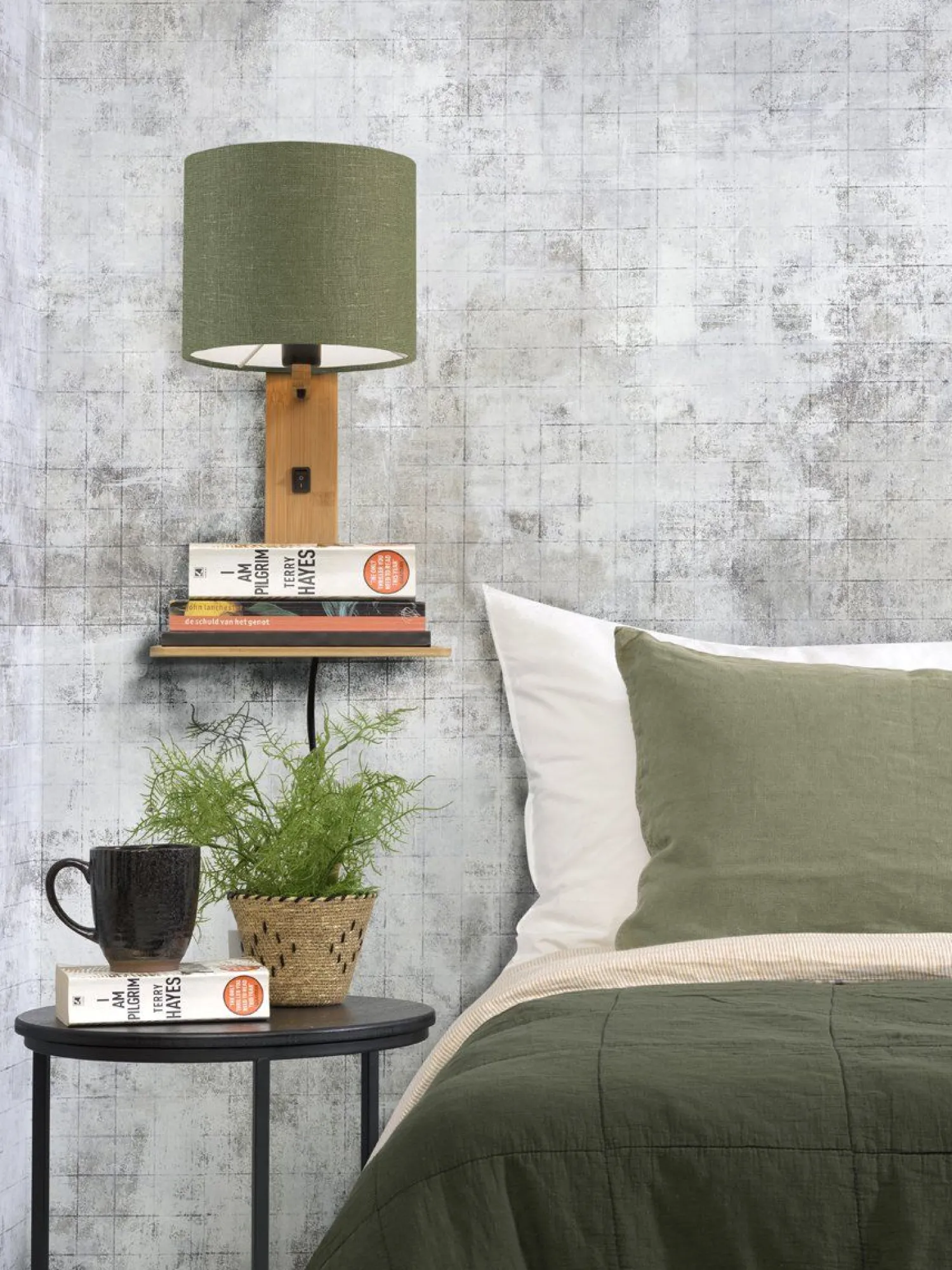 Industriële Wandlampen|Wandlampen-Good&Mojo Andes Natural Wandlamp green forest