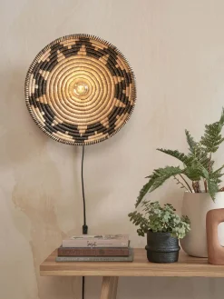 Wandlampen|Wandlampen-Good&Mojo Andros Wandlamp Black, Natural