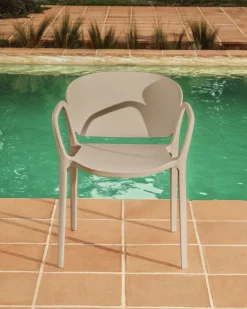 Tuinstoelen-Kave Home Ania Tuinstoel Beige