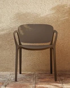 Tuinstoelen-Kave Home Ania Tuinstoel Donkerbruin