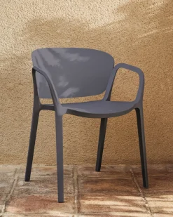Tuinstoelen-Kave Home Ania Tuinstoel Antraciet