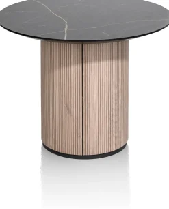 Ronde Bijzettafels-XOOON Aramon Bijzettafel Zwart, Naturel