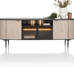 Dressoirs-XOOON Aramon Dressoir Zwart, Naturel