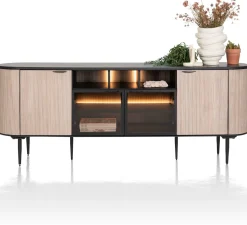 Dressoirs-XOOON Aramon Dressoir Zwart, Naturel
