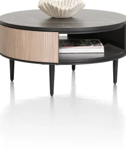 Ronde Salontafels-XOOON Aramon Salontafel Zwart, Naturel