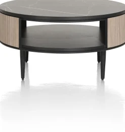 Ronde Salontafels-XOOON Aramon Salontafel Zwart, Naturel