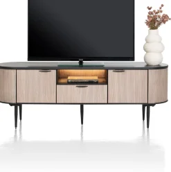 Tv-Meubels-XOOON Aramon Tv-meubel Zwart, Naturel