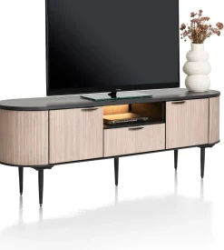 Tv-Meubels-XOOON Aramon Tv-meubel Zwart, Naturel