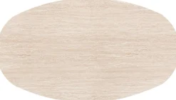 Ovale Eettafels-XOOON Aras Eettafel Travertin
