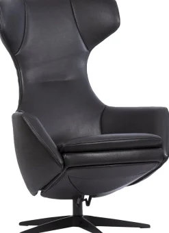 Leren Fauteuils|Relaxfauteuils-Gealux Arc 8046 Relaxfauteuil Zwart