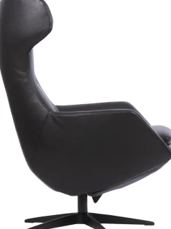 Leren Fauteuils|Relaxfauteuils-Gealux Arc 8046 Relaxfauteuil Zwart