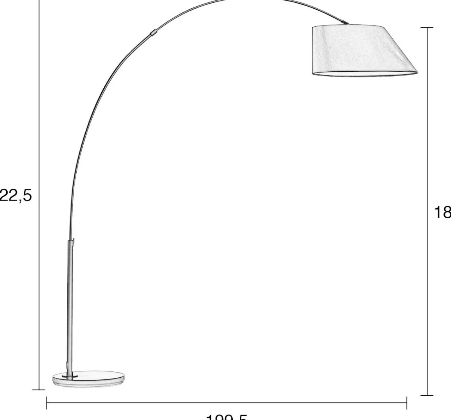 Moderne Vloerlampen|Vloerlampen-Zuiver Arc Vloerlamp White