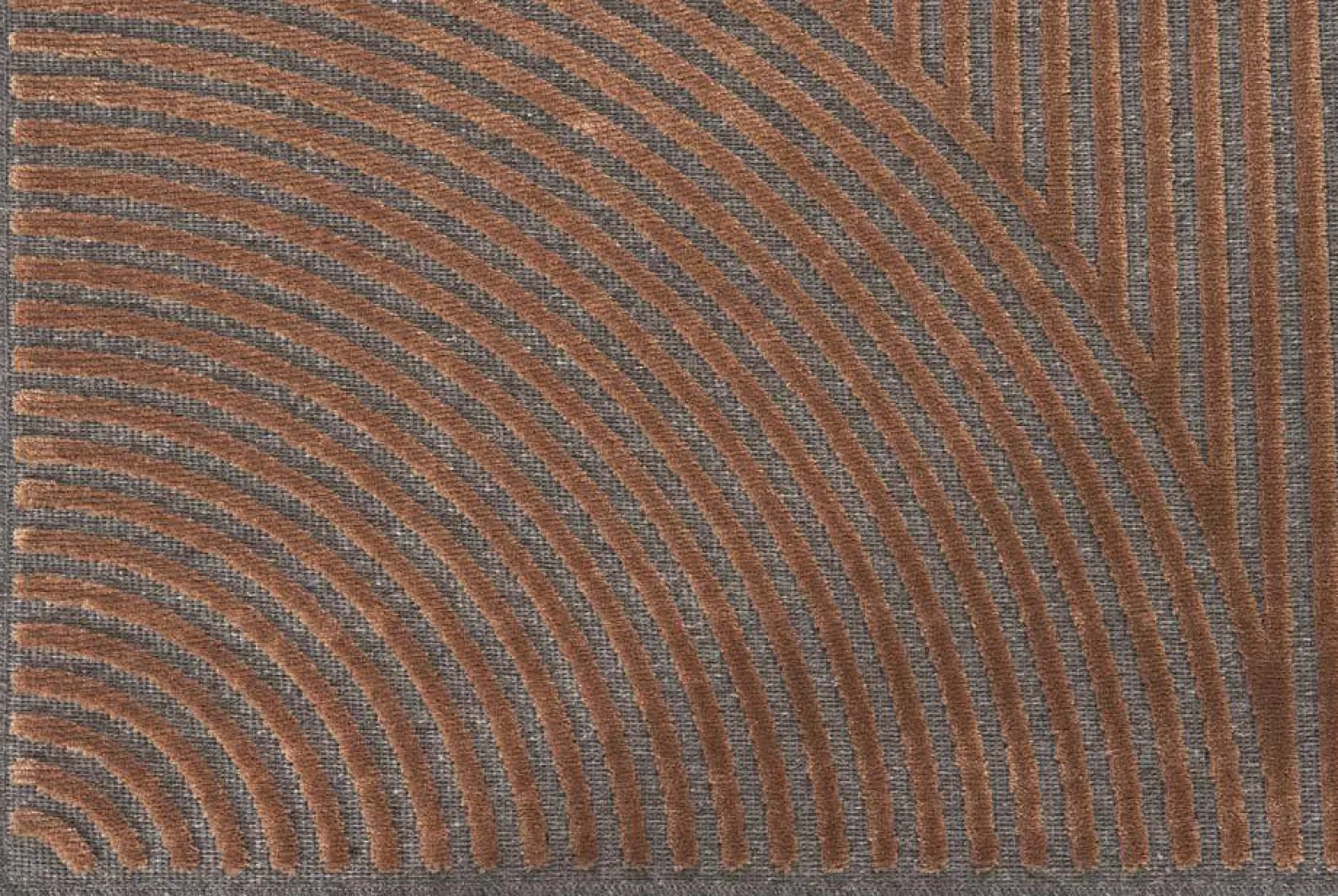 Vloerkleden|Rechthoekige Vloerkleden-Montèl Arch Vloerkleed Grey, Cognac