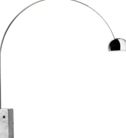 Moderne Vloerlampen|Vloerlampen-Flos Arco Vloerlamp Zilver