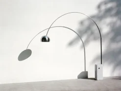 Moderne Vloerlampen|Vloerlampen-Flos Arco Vloerlamp Zilver