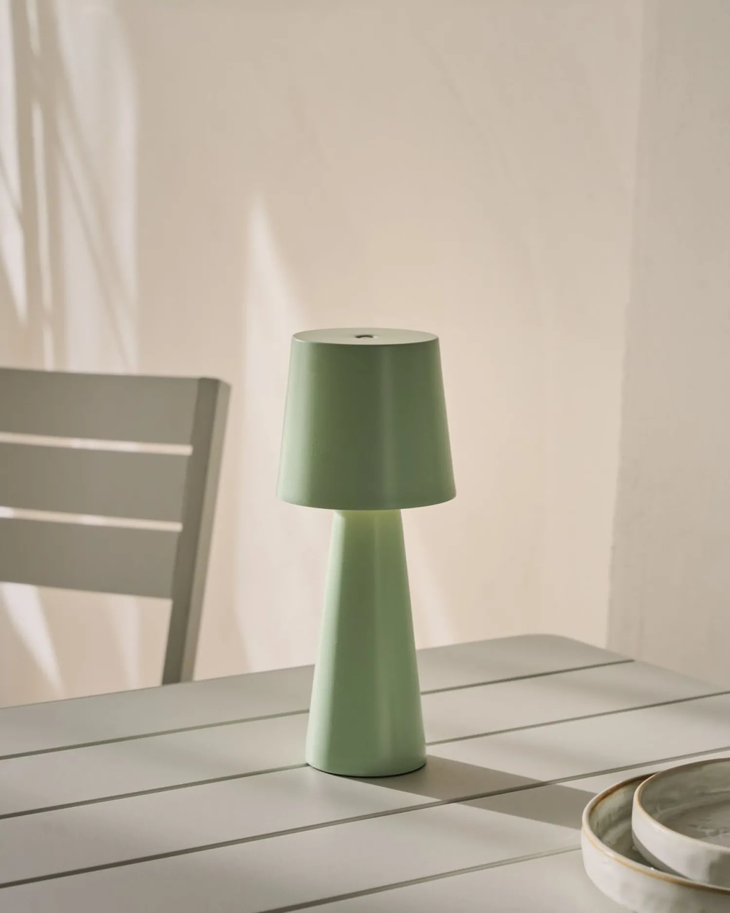 Moderne Tafellampen|Tafellampen-Kave Home Arenys Kleine Tafellamp Turquoise