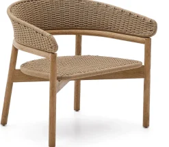 Tuinstoelen-Kave Home Arinella Outdoor Fauteuil Beige, Naturel