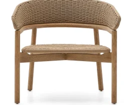 Tuinstoelen-Kave Home Arinella Outdoor Fauteuil Beige, Naturel