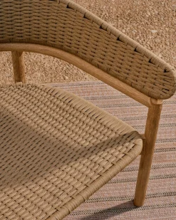 Tuinstoelen-Kave Home Arinella Outdoor Fauteuil Beige, Naturel