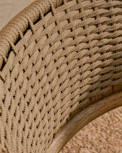 Tuinstoelen-Kave Home Arinella Outdoor Fauteuil Beige, Naturel
