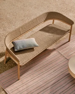 Tuinbanken|Zitbanken-Kave Home Arinella Tuinbank Beige, Naturel