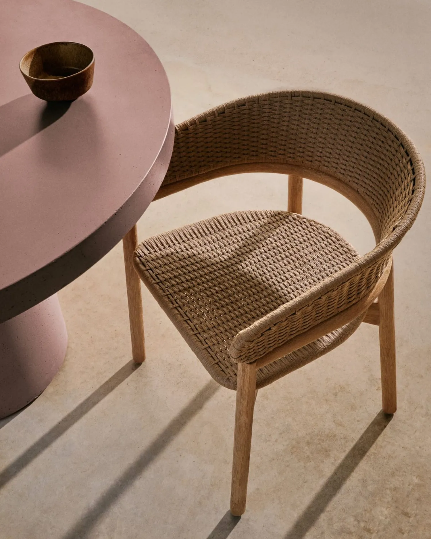 Tuinstoelen-Kave Home Arinella Tuinstoel Naturel