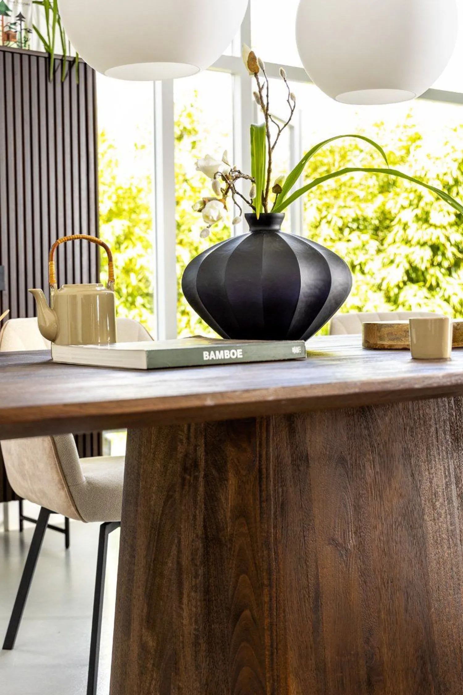 Houten Eettafels|Ovale Eettafels-Eleonora Aron Eettafel Bruin