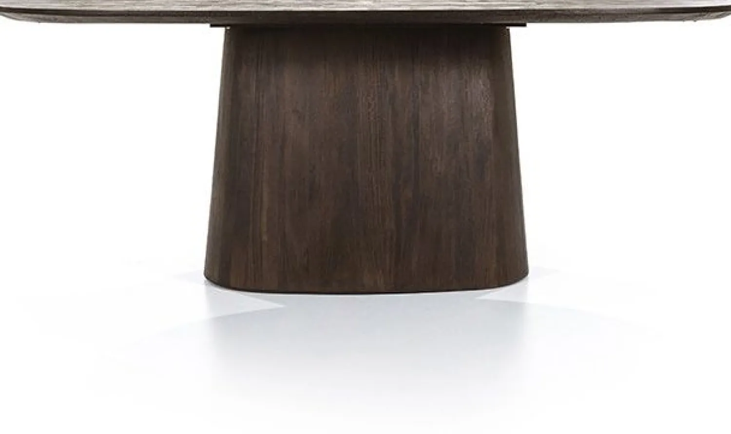 Houten Eettafels|Ovale Eettafels-Eleonora Aron Eettafel Bruin